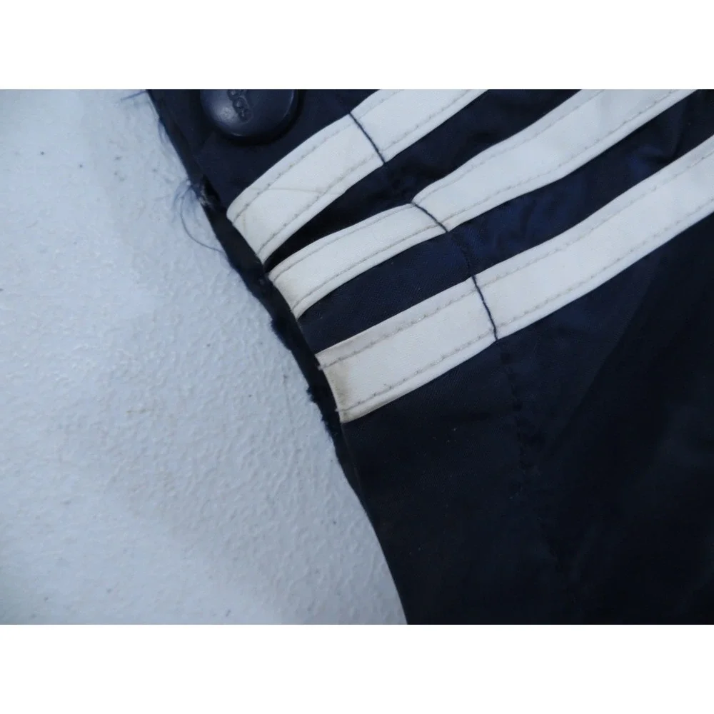 Vintage Adidas Mens Navy Blue 3-Stripe Snap Button Tearaway Track Pants‎ Size M